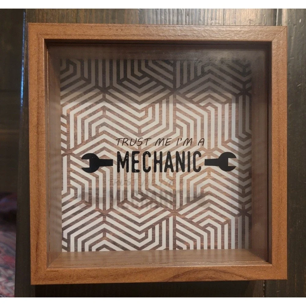 Mechanic Gift Shadow Box Wall‎ Decor - 6x6x2